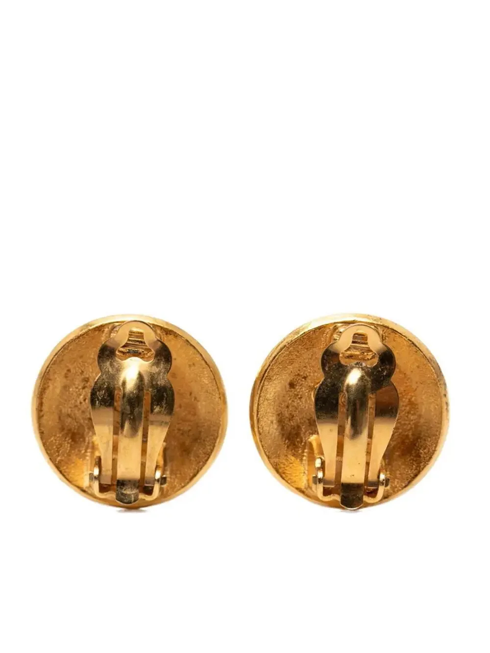 Chanel Cc Logo Round Clip-On Earrings #287781C74B